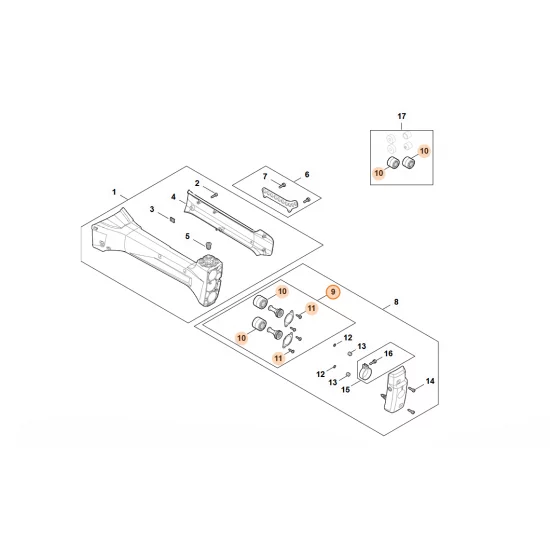 STIHL   Zatyczka antywibracyjna FA09 790 3800